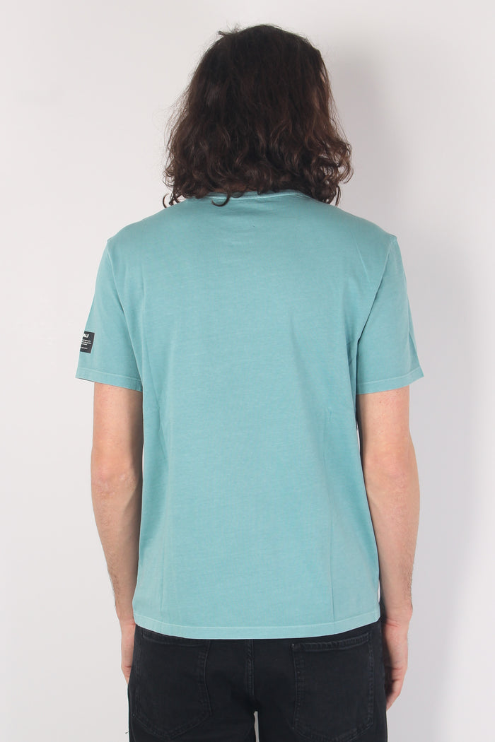 Ventalf T-shirt Logo Manica Aqua Green-3