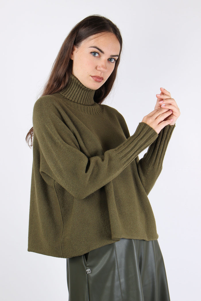 Maglia Collo Alto Viscosa Militare-3