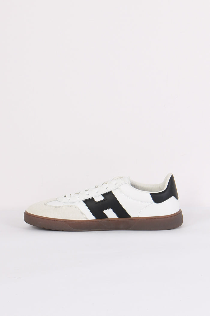 Sneaker Inserto Camoscio Bianco/nero-7