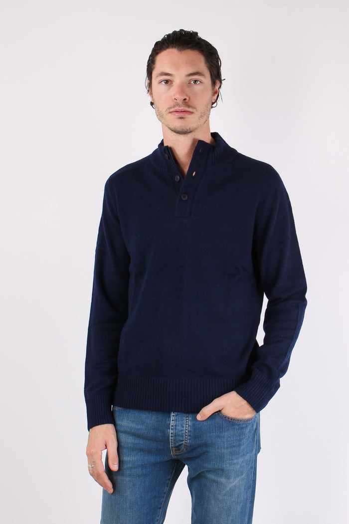 Collo Alto  Cotone Poseidon Blue