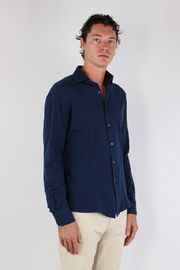 Camicia Piquet Blu-7