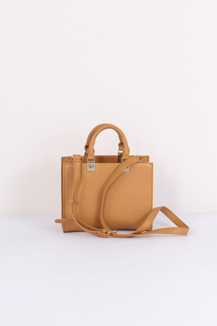 Shopping Mini Rigida Impunture Cognac-3