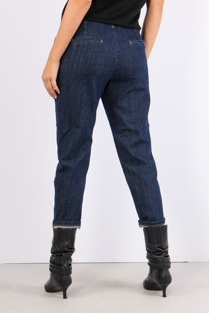 Denim Elastico Vita Denim Scuro-4