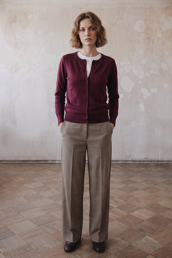 Cardigan Viscosa Cherry