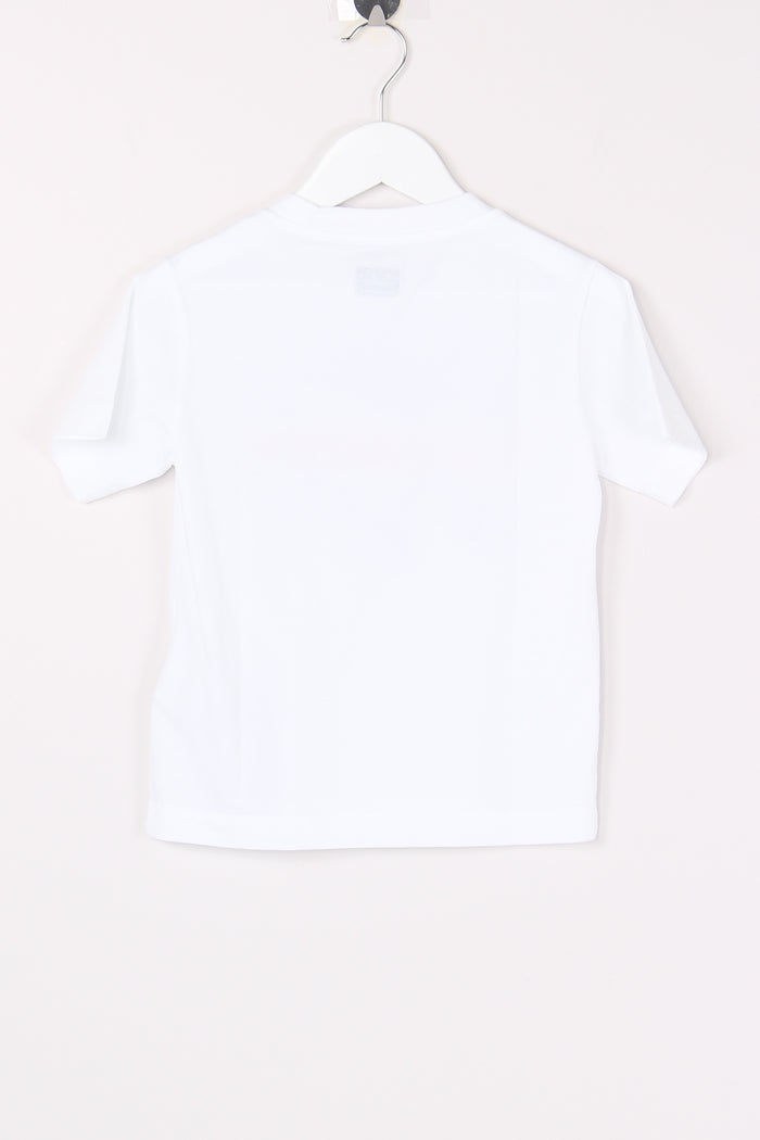 T-shirt Stampa Logo Ricamo Bianco Ottico-2