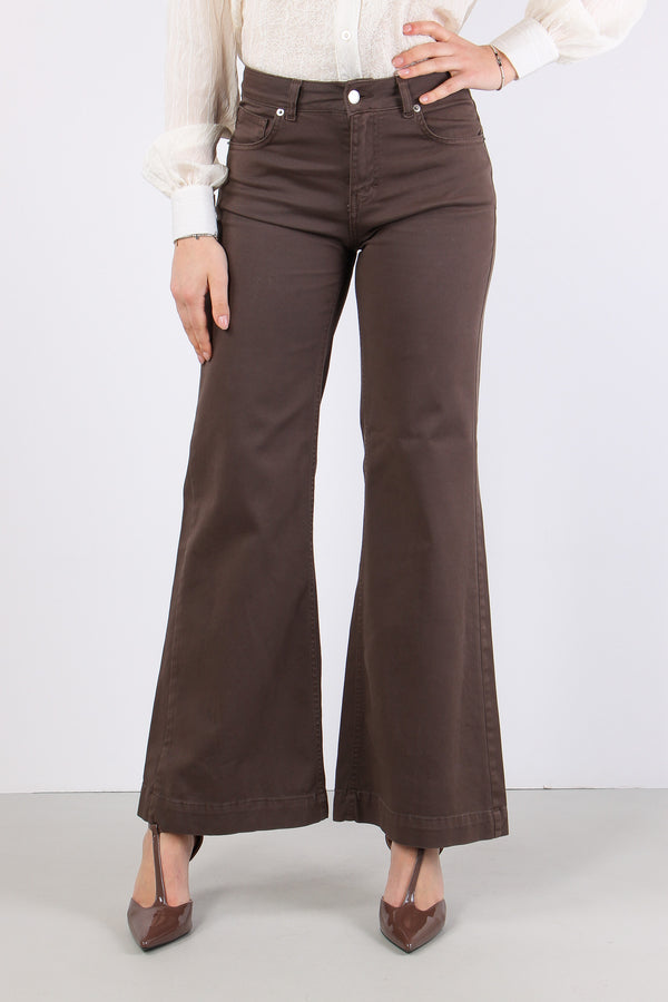 Pantalone Bull Flare Cioccolato-2