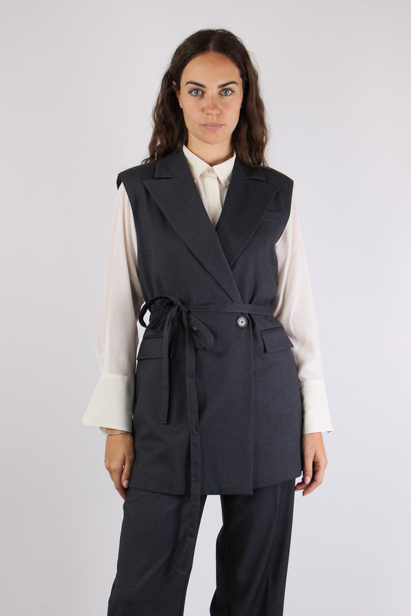 Gilet Lungo Cinturato Foregd Iron-2