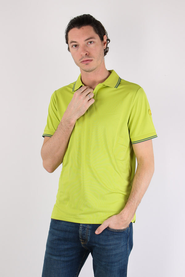 Hari Polo Collo Righe Citron Green-2