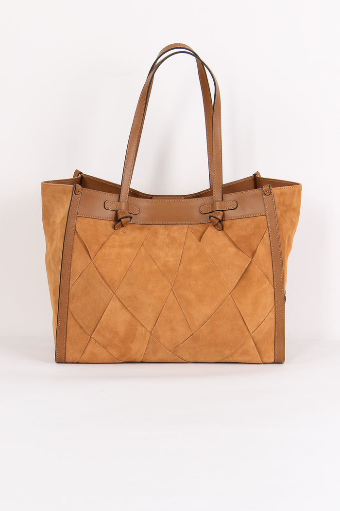 Shopping Pelle Intrecciata Caramello