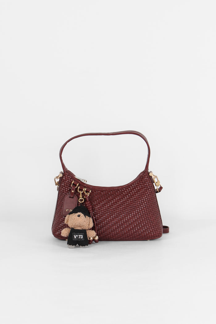Zelda Pochette Intreccio Ecopelle Borgogna