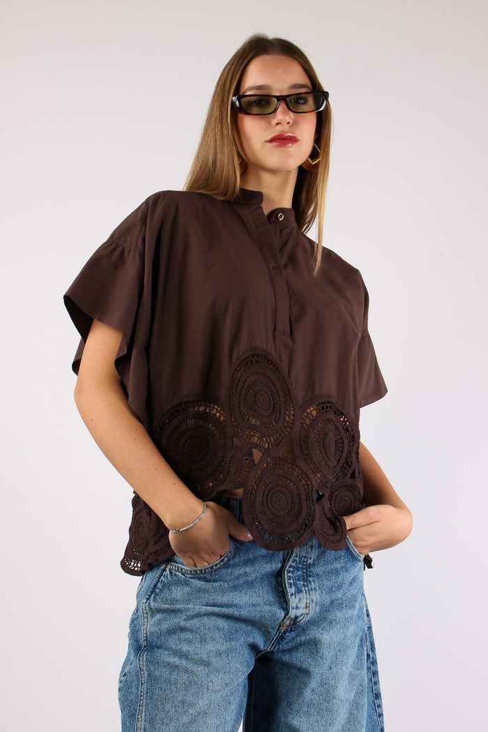 Blusa Ricamo Over Moro-7