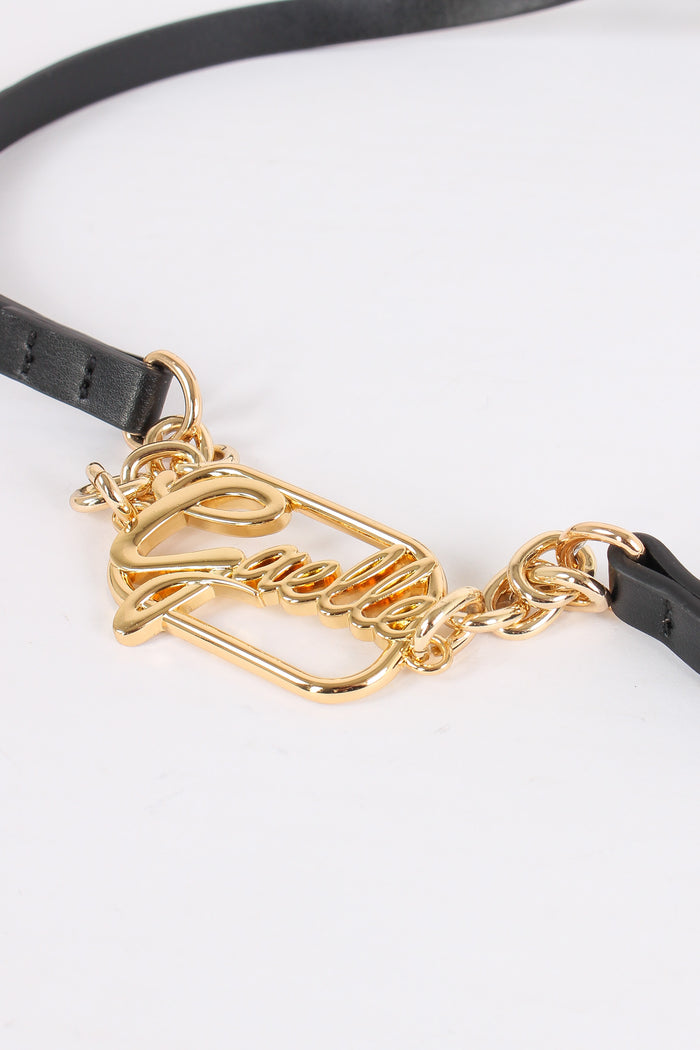 Cintura Catena Placca Nero-4