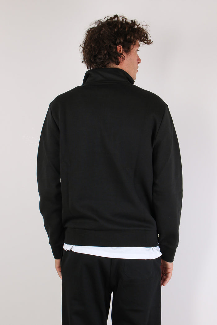 Felpa Mezza Zip Polo Black-4