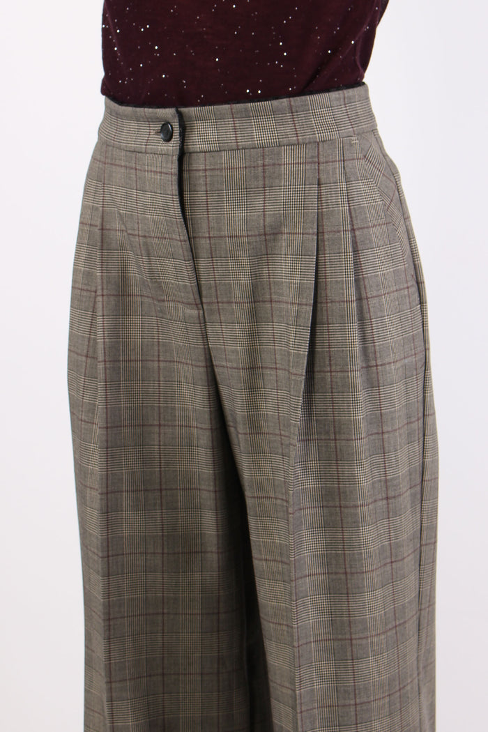 Plumeria Pantalone Fantasia Qu Beige/bordeaux-5