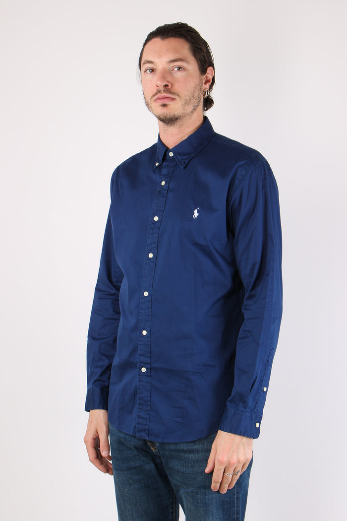 Camicia Custom Cotone Leggero Newport Navy-5