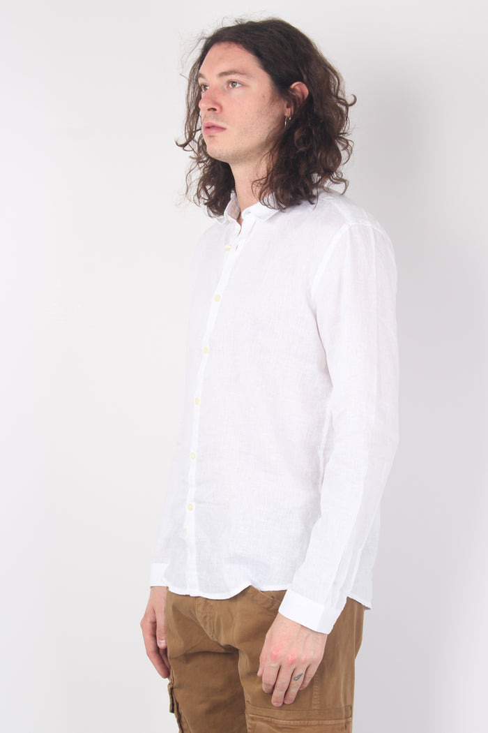 Camicia Lino Colletto Bianco-7