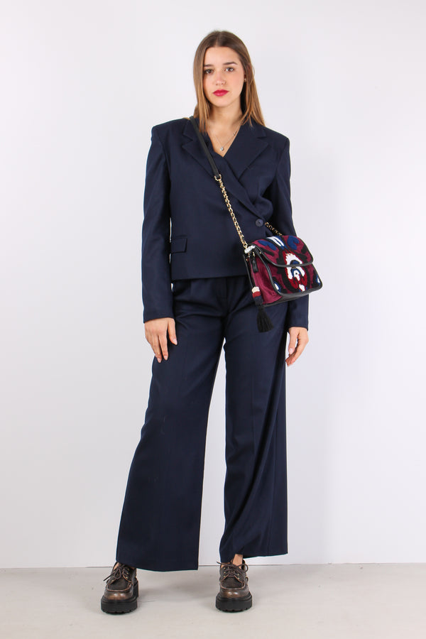 Giacca Corta Doppiopetto Flane Blu