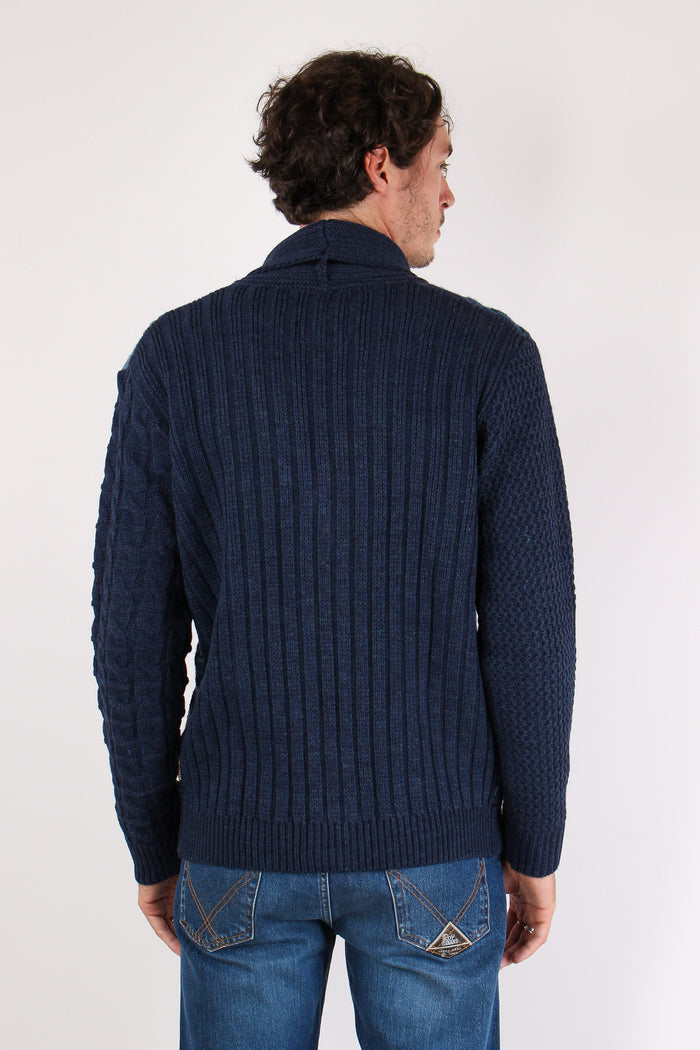Cardigan Patch Blu-6