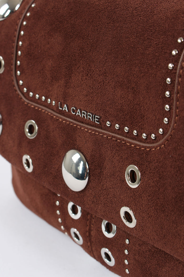 Tracolla Camoscio Maxi Borchie Brown-8