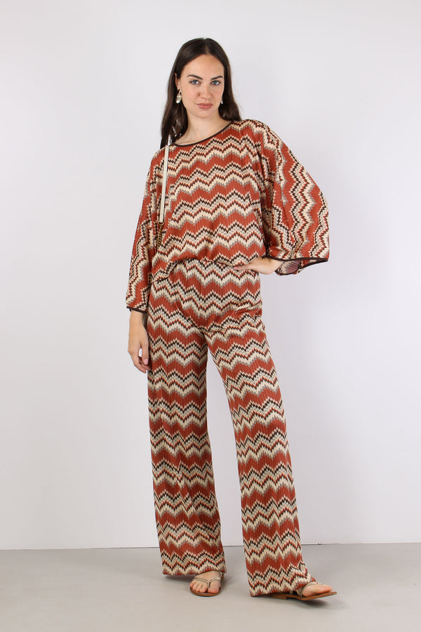 Pantalone Stampa Missoni Ruggine