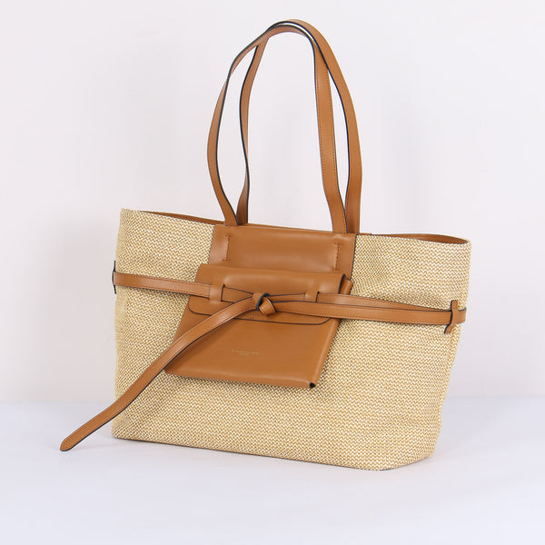 Belty Shopping Rafia Naturale/cuoio-2