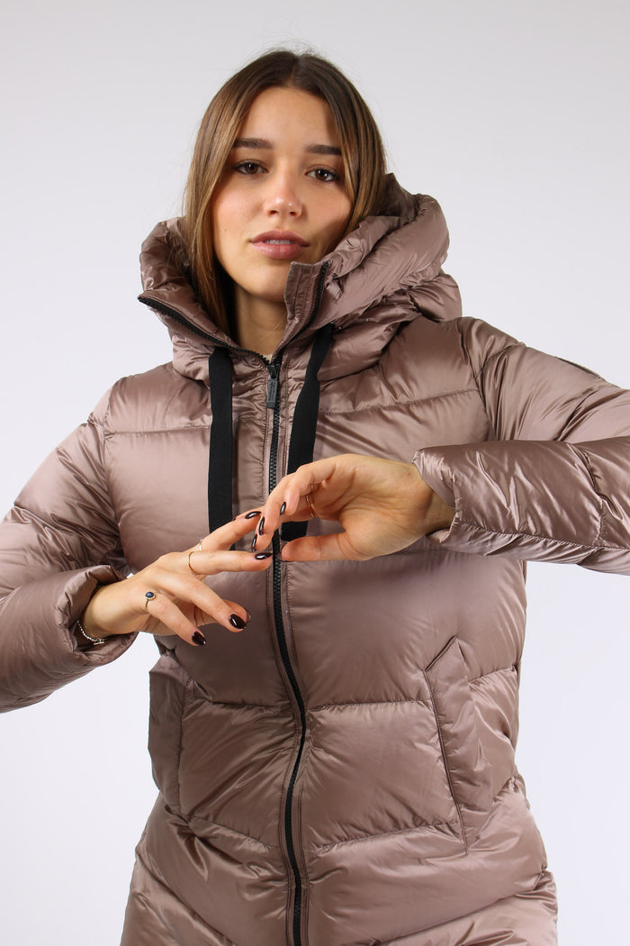 Piumino Nylo Cangiante Taupe-3