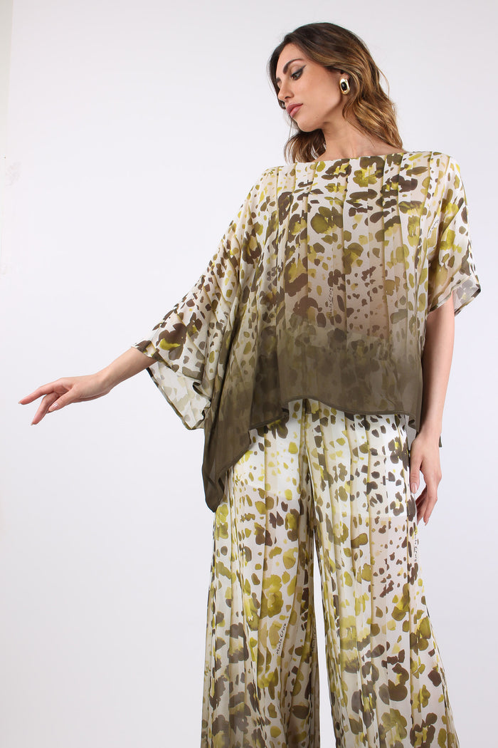 Blusa Pieghe Fantasia Edera-3