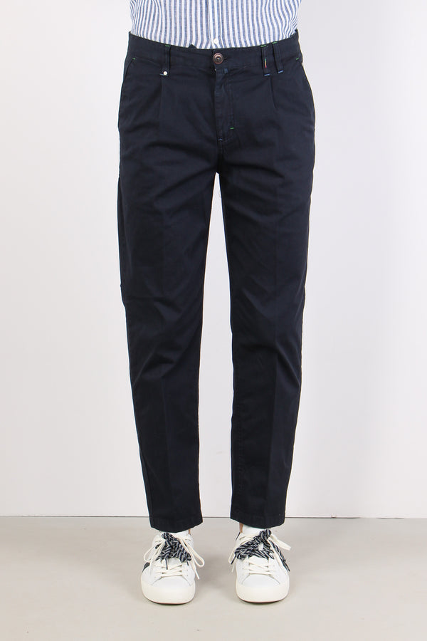 Chino Pences Gabardina Blu-2