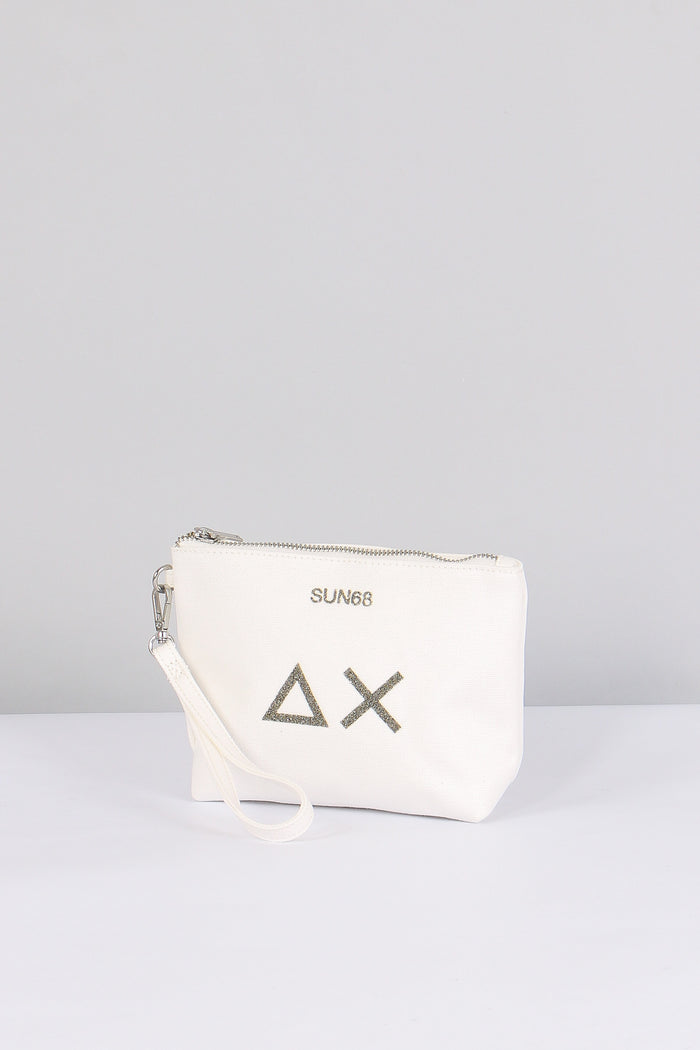 Mini Pochette Canvas Bianco-2