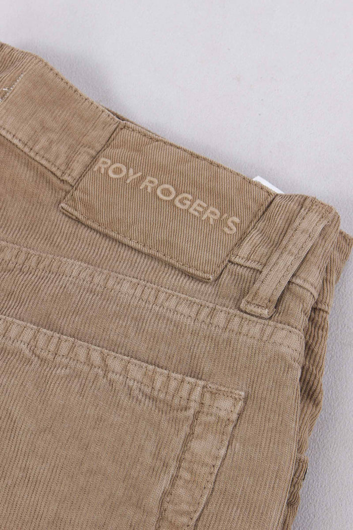 Pantalone Velluto Millerighe Beige-7