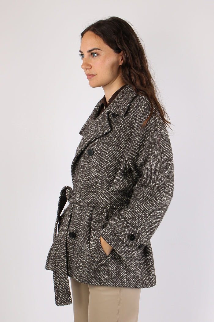 Mllsecolo Cappotto Boucle Spinato Testa Di Moro-3