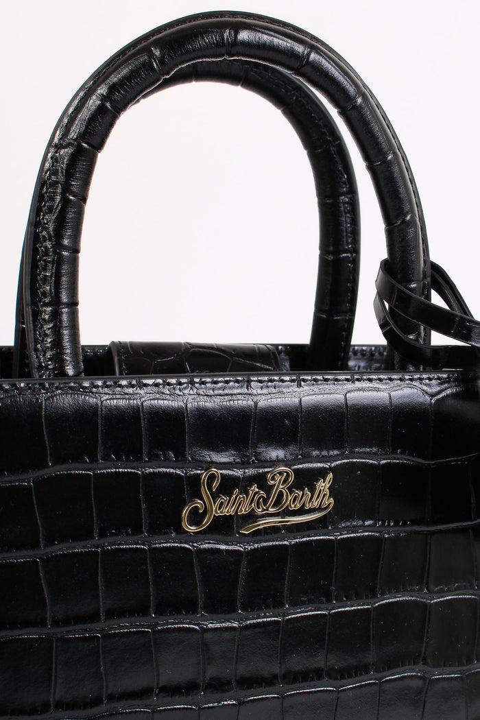 Shopping Stampa Croco Nero-7
