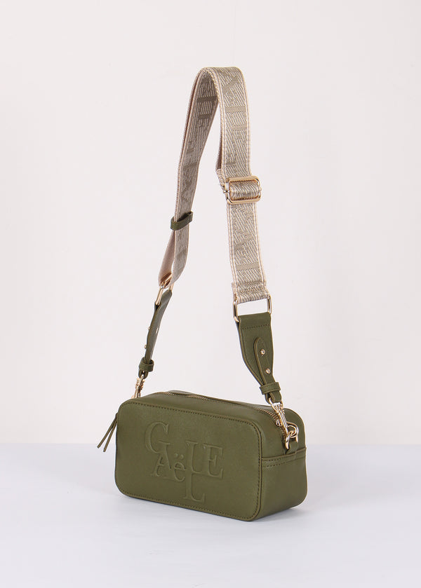 Camera Bag Saffiano Maxi Logo Verde Bosco-2