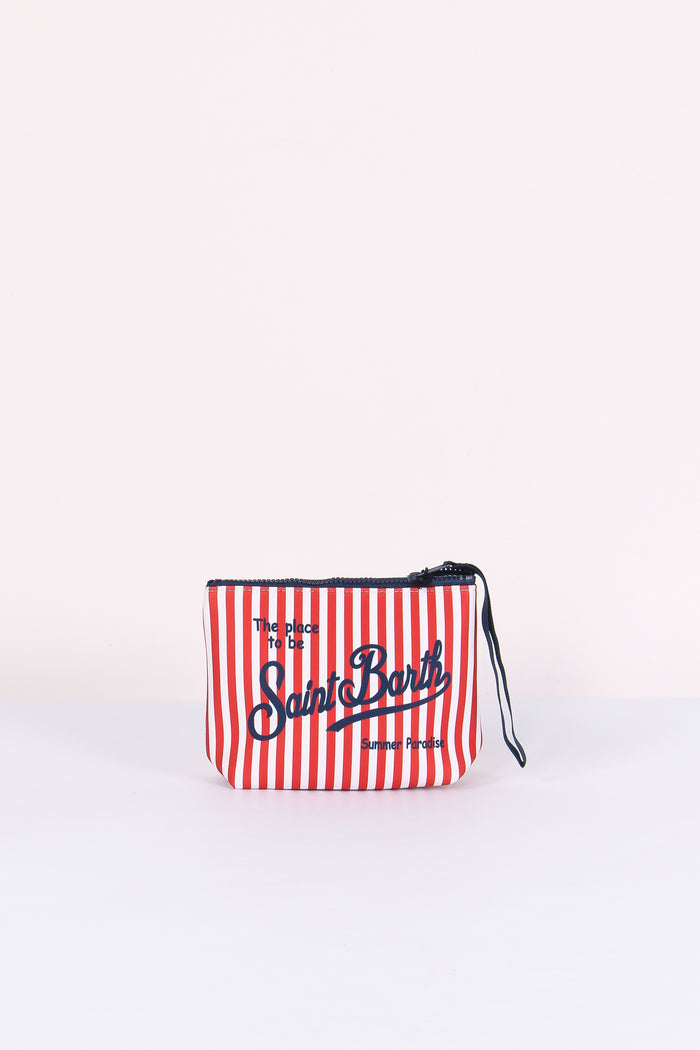 Aline Pochette Righe Rosso/bianco-3