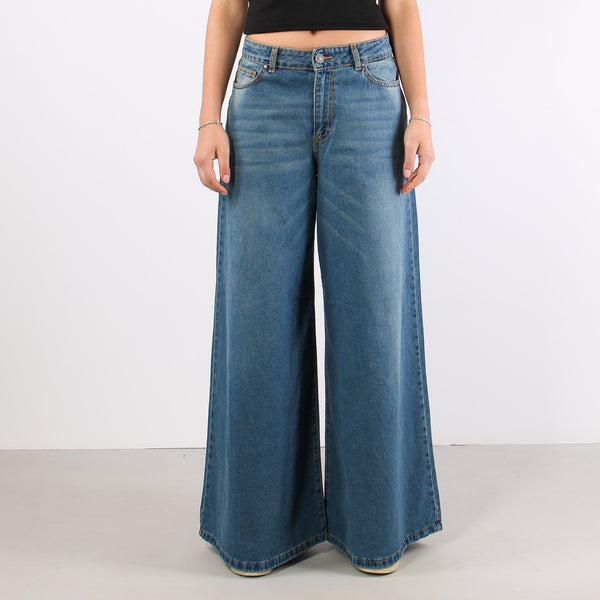 Gemma Pantagonna Vita Bassa Denim  Medio-2