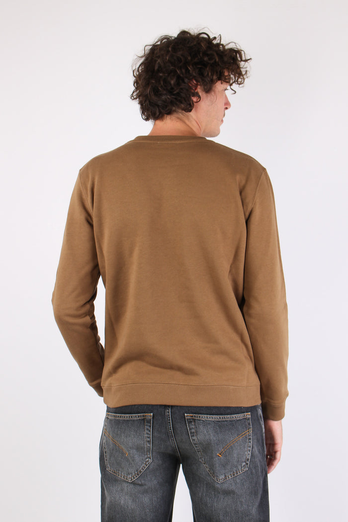 Felpa Logo Gommato Walnut-5