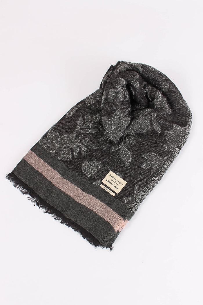 Sciarpa Jacquard Grigio/verde