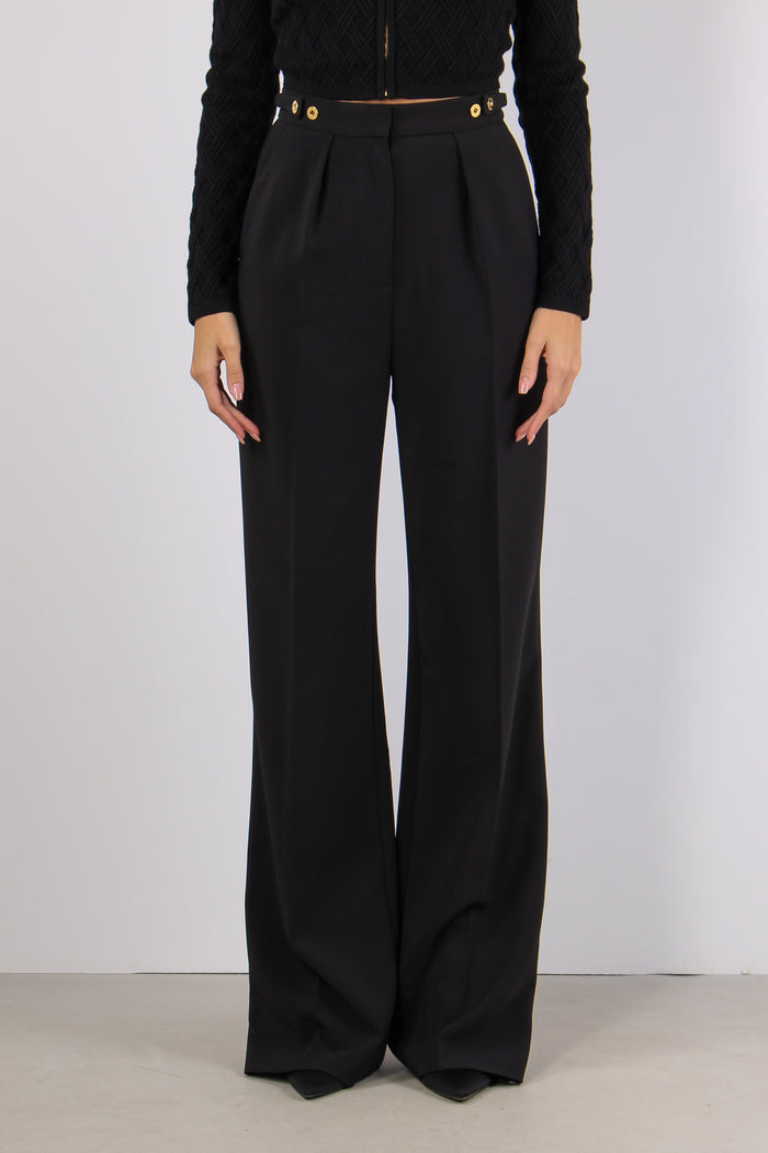 Pantalone Palazzo Riprese Nero-5