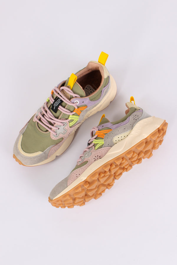 Sneakers Yamano Suede Nylon Grey/cipria-2