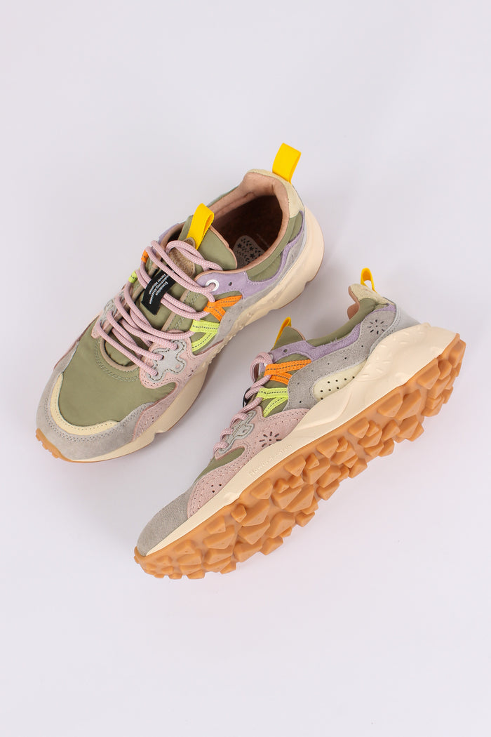 Sneakers Yamano Suede Nylon Grey/cipria-2