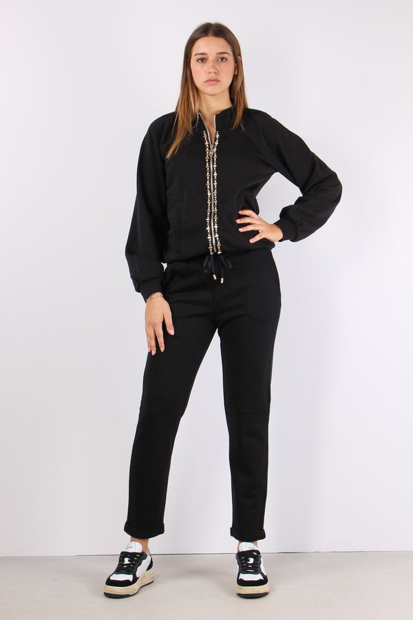 Pantalone Felpa Basico Nero