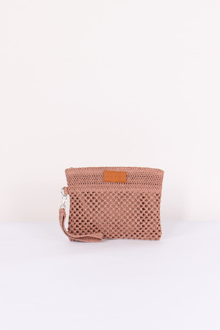 Pochette Rafia Rosa