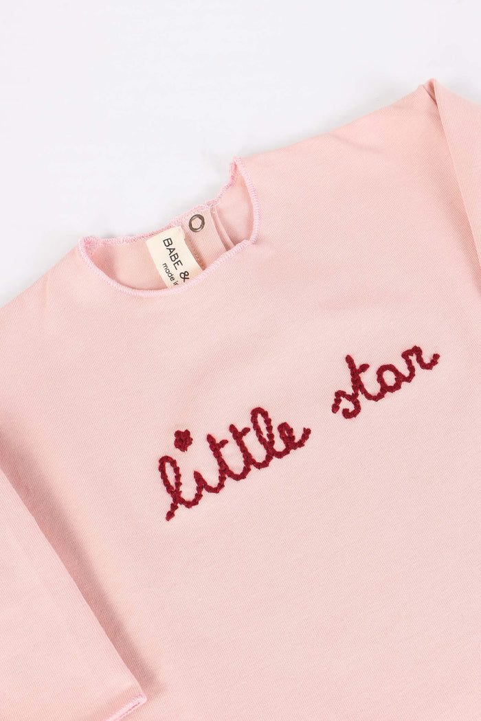 Maglia Ricamo Little Star Rosa-3