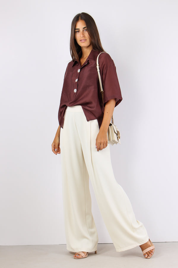 Camicia Mussola Maxi Tasca Moro