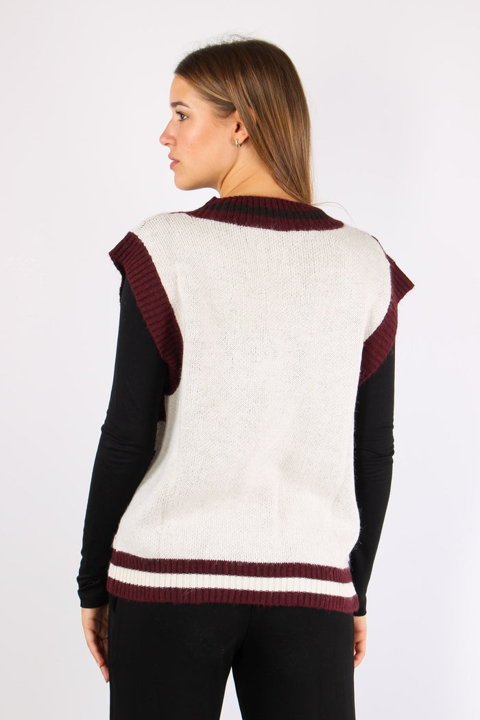 Gilet Righe Bordeaux-4