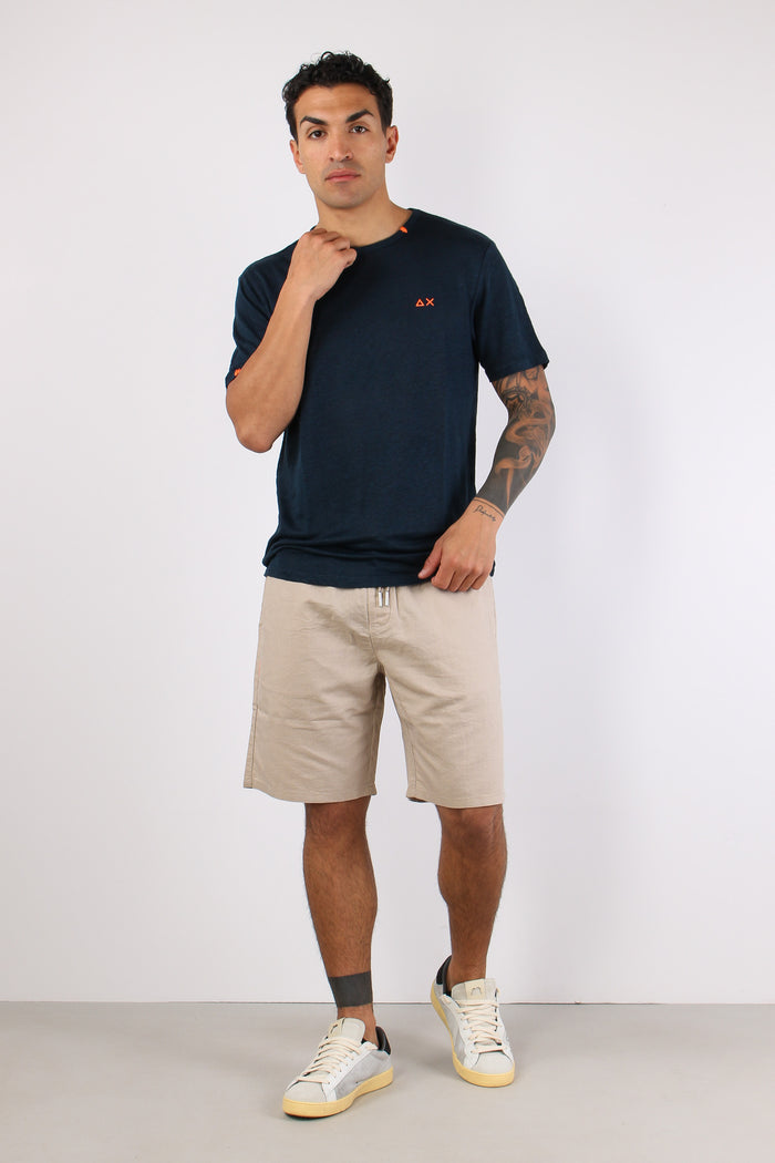 T-shirt Basica Lino Navy Blue-4