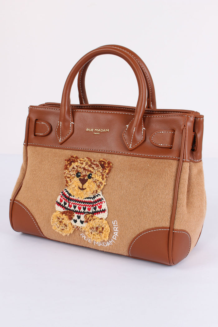 Mini Shopping Orsetto Camel-4