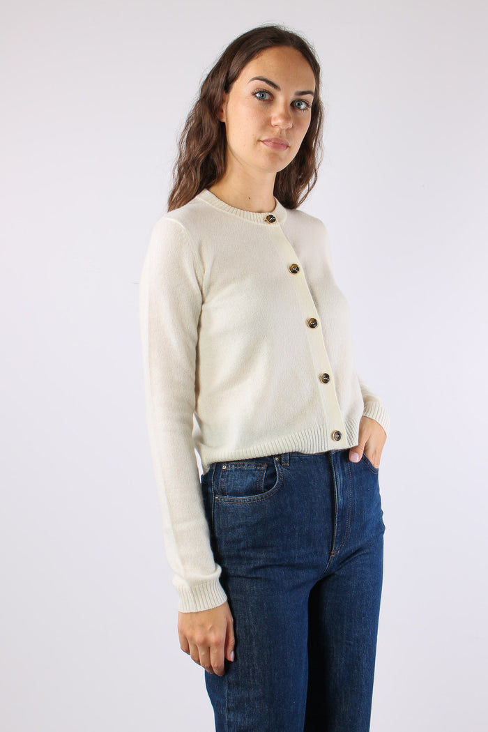 Mllcicogna Cardigan Cachemire Panna-3