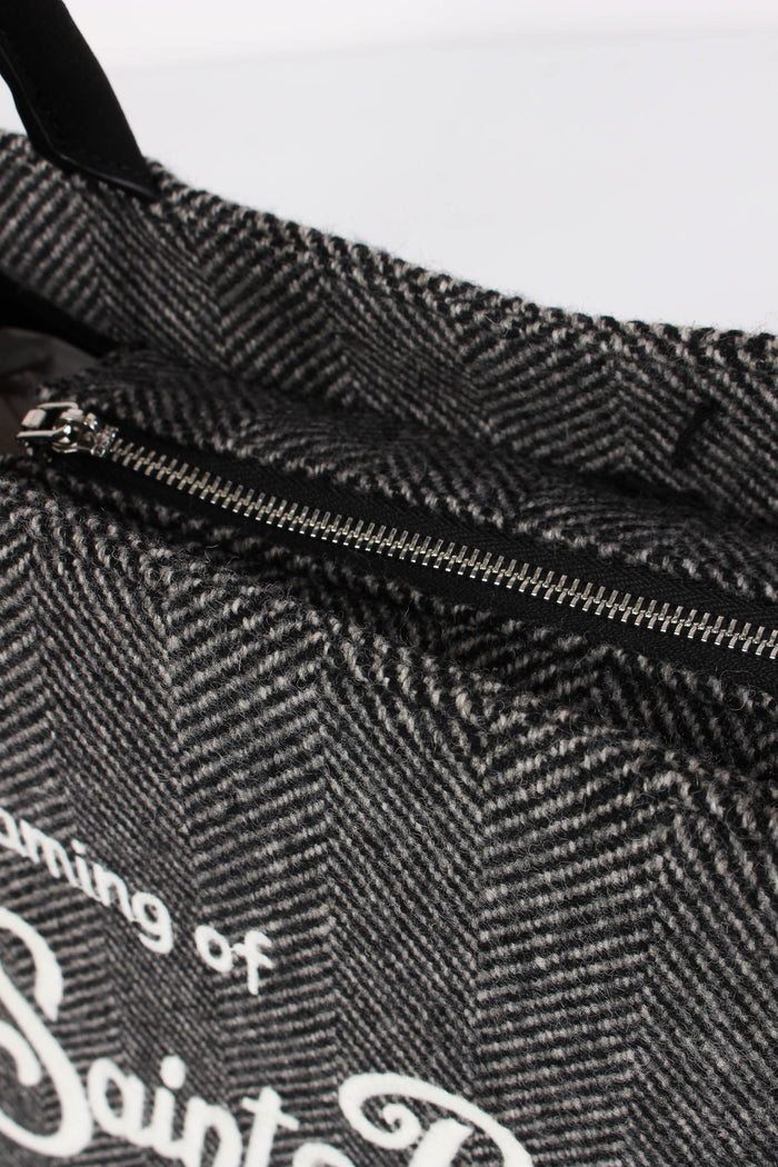 Borsa Tracolla Spinata Nero/bianco-5