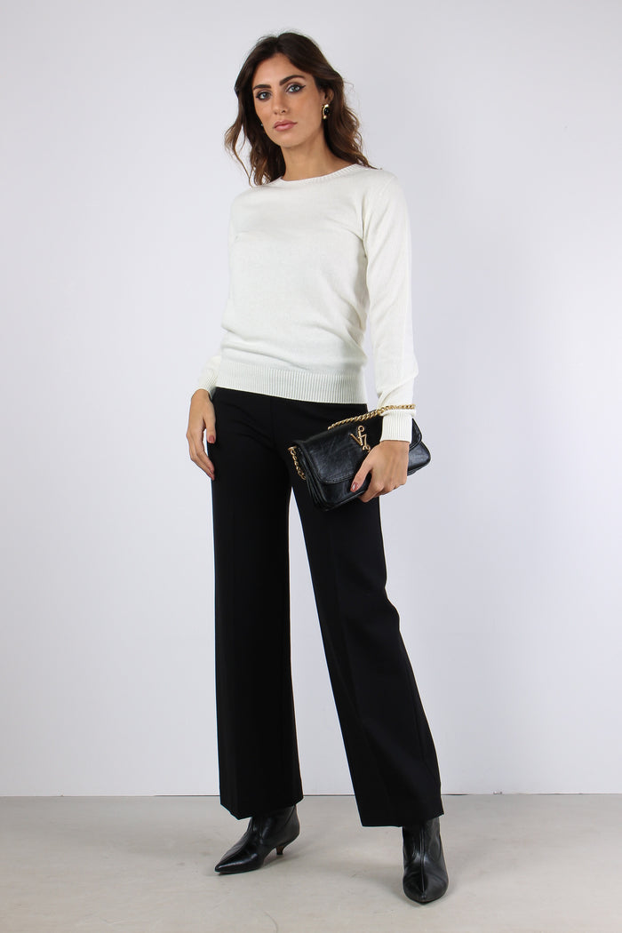 Maglia Misto Cachemire Latte-3